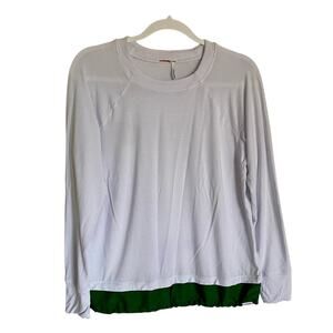 Koral Activewear Zoe Brisa Crew Neck Casual Active Workout Colorblock LS Top